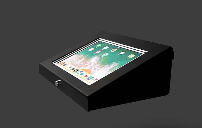 TABcare Easy Wall Mount Security Tablet Kiosk for Samsung Galaxy TAB S6 Lite 10.4" Tablet Designed for Integration of USB Hub, Printer, CC Reader & All Your Peripherals (Black)