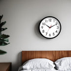 Wall Clock Small Analog 8 Inch Silent Non Ticking Battery Operated Modern Simple Decorative for Kitchen Office Bedroom Bathroom Living Room(Black)