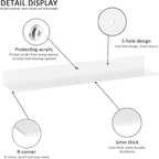 30 Inch White Floating Shelves for Wall Décor, Acrylic Storage Wall Shelf Holder, Wall Mounted Home Organizer Shelves with a Free Screwdriver, 2 Pack(30 Inch)