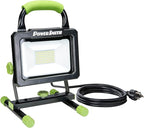 PowerSmith 7,000 Lumen Portable LED Work Light with Metal Stand and Housing, Sealed On/Off Switch, and 5 Year Warranty (PWLS070H)