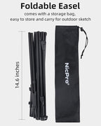 Nicpro Black Easel Stand for Sign, 8 Pack 63" Metal Portable Adjustable Collapsible Easels for Display, Painting, Poster, Wedding Sign with Carry Bag
