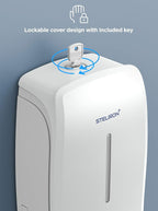 Steliron Automatic Hand Sanitizer Dispenser Station, 34oz Adjustable Floor Stand with Touchless Dispenser (Sanitizing Alcohol Liquid Only)