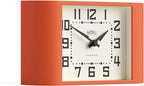 NEWGATE® Mini Metro Desk Clock | Retro Mantel Clock | Orange | Mid Century Style for Desk, Table top, Shelf or Bedside