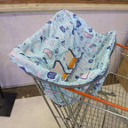 Portable Shopping Cart Cover with Infant Chair Seat Cushion, Machine Washable, Multipurpose Storage Bag for Unisex Babies