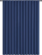 Hiasan Patio Sliding Door Room Divider Curtain Privacy Blackout Thermal Insulated Curtains with Back Tab & Rod Pocket for Bedroom Partition, Living Room Shared Office(100 x 96 Inches, Navy)