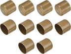 uxcell 10pcs Rubber End Caps 44mm(1 3/4") ID Vinyl Round End Cap Cover Screw Thread Protectors Light Brown
