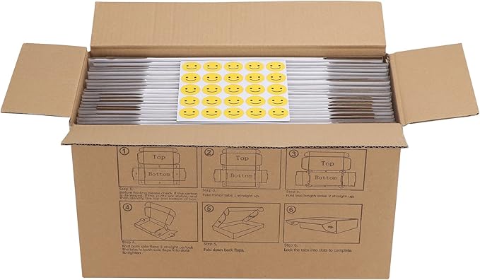 HORLIMER 12x9x3 inches Shipping Boxes Set of 50, White Medium Corrugated Cardboard Box Literature Mailer