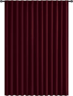 Hiasan Christmas Patio Sliding Room Divider Door Curtains - Extra Wide Privacy Room Thermal Insulated Blackout Curtain with Back Tab & Rod Pocket for Bedroom Partition(100 x 108 Inches, Burgundy)
