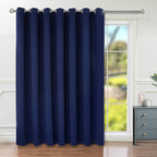 BGment Sliding Door Curtain 84 Inches Long - Blackout Thermal Insulated Grommet Room Divider Privacy Drape for Patio Glass Door, 1 Panel, Navy Blue, 100 Inch Extra Wide