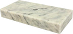 Genuine Marble Trophy Base – Polished Beveled Display Stand with Center Hole, 3/4" Thick, Multiple Sizes for Awards, Crafts & 3D Prints (White Marble, 2.5x5 inch)