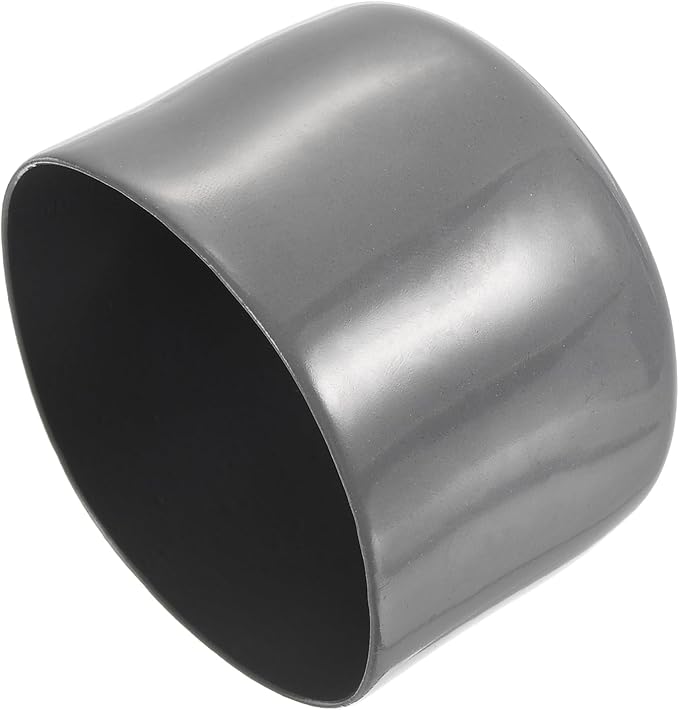 uxcell 4pcs Rubber End Caps 58mm ID Vinyl Round End Cap Cover Screw Thread Protectors Dark Grey, 40mm Height