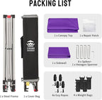 CROWN SHADES 10x10 Pop Up Canopy with 1 Side Wall - Beach Tent with One Push Setup - Outdoor Sun Shade for Events, Parties, Camping - Gazebo with STO-N-Go Cover Bag (Purple)