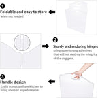 Clear Acrylic Freestanding Dog Gates for The House – Folding 4-Panel Pet Gates for Doorways, Stairs, and Rooms, Transparent Indoor Barrier for Dogs, Puppies, and Cats