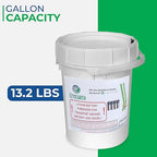 Dry Cell Battery Recycling Container Kit - 1 Gallon Battery Recycling Pail - Pre-Paid/Mail-Back Recycle kit That Holds up to 13.2 lbs Batteries - Recycling Pail with Cardboard Box