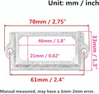 [32 Pack] Antique Bronze Office Library File Drawer Cabinet Card Tag Label Holder Metal Frame 70mm x 33mm