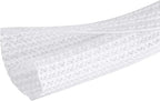 10ft - 1/2 inch Cable Sleeve Split Wire Loom Tubing for Power Audio USB Cable, Cord Management for TV Computer, Protects from Pets Chewing, White