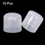 uxcell 10pcs Rubber End Caps 42mm(1.7") ID Vinyl Round End Cap Cover Screw Thread Protectors Clear