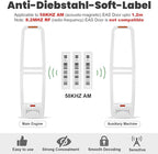 108 Pieces of 58 kHz Acousto-Magnetic (AM) Security Tag Labels, Compatible with 58 kHz EAS Systems. Features Simulated Barcodes
