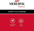Mohawk Basics 24" x 24" Berber (Loop pile), 0.09" Pile Height, Carpet Tile, PET Fiber, Navy Color, (24 Tiles), (96 sqft/carton)