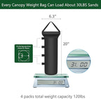 120 LBS Canopy Tent Weights Set of 4 Empty Sand Bags for Canopy Tent Legs, Heavy Duty 1680D Pop Up Canopy Sandbags for Outdoor Gazebos, Umbrellas, Pergolas, Sunshades & Patio Furniture