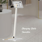 Tablet Kiosk Floor Stand, All Metal Rotate Lockable - Compatible with 10.9" iPad 10th, Pro 11" 1 2 3 4, Air 4 5, Air 11", iPad 11"(A16) - BSF301WA