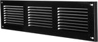 Repa Market 2-Pack 12x4 Inch Air Vent Cover/Black Galvanized Steel Louvered Grill Cover with Mesh Screen/Wall or Ceiling Vent/Durable Flush Mount HVAC Register for Indoor and Outdoor Ventilation