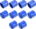 uxcell 10pcs Rubber End Caps 40mm(1 9/16") ID Vinyl Round End Cap Cover Screw Thread Protectors Blue