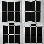 6+1 Panel Trade Show Presentation Board, 82.6" H x 70.8" W Portable Display Panel System, Folding 6 Panels Exhibition Boards Single Sided Tabletop Display 6 Panels,Hook & Loop-Receptive Fabric