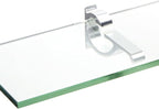 Spancraft Glass M-6x27-Chrome Monarch Glass Shelf, Chrome, 6" x 27"