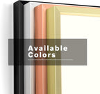 Frametory, 11x17 Metal Picture Frame with Mat for 8x12 Picture & Real Glass, Aluminum Photo Frame Collection (Black, 2 Pack)