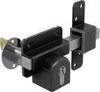 GateMate Long Throw Gate Lock 1490136, Euro Profile Keyed Alike Gate Lock for Sheds, Gates & Garage Doors, Keyed Both Sides, 316 Stainless Steel, for Wooden Gates & Doors Up to 2 ¾” (70mm), 5 Keys