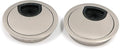 Quluxe Cable Hole Cover, 2-3/8" Zinc Alloy Desk Grommet for Wire Organizer- Brushed Silver (Pack of 2)