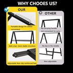 2 Pack A Frame Sidewalk Sign 24x36 inches Sandwich Board Signs Outdoor Heavy Duty Double-Sided,including 4 Anti-Glare Covers & 4 PVC Boards for Business Indoor Outdoor
