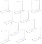 Azar 142710 5-Inch Width by 7-Inch Height Vertical Top Load Acrylic Sign Holder, 10-Pack