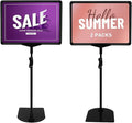 Adjustable Sign Holder Stand 8.5 x 11, Sign Stand for Display,Adjustable Sign Holders For Table Top, Table Sign Holders,Suitable for indoor use (Black-2pcs)