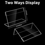 30 PCS Small Acrylic Sign Holder 3.5" x 2", Mini Acrylic Food Sign Labels for Party Buffet, Retail Price Display Holder, Clear Plastic Table Counter Top Stand for Place Cards, Name Card, Wedding Signs