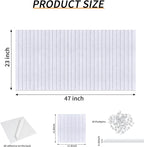 Large Felt Bulletin Board 23x47 Inch, 8pcs Peel and Stick Felt Wall Tiles Modern Push Pin Board for Wall Organization