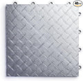 RaceDeck Diamond Plate Design, Durable Interlocking Modular Garage Flooring Tile (48 Pack), Alloy