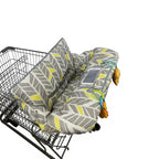 Shopping Cart Cover for Baby boy Girl, Multi-in-1 Cart Covers for Babies, Soft Padded Infant High Chair Cover, Machine Washable, Grocery cart seat Cushion Cover, Multi Color