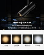 LED Ceiling Spotlight, 9w Cob Ceiling Spot Light, Zoomable Light, Narrow Beam Angle Adjustable Anti-Glare Ra>90 for Hotel Art Gallery Restaurant Lighting