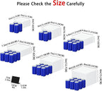 6 Pcs Medium-Sized White Acrylic Boxes for Display as Buffet Risers and Stands, Food Risers for Party, Table, including 8", 7.5", 7", 6.8", 6", 5" (Medium, White, 6Pcs, With Mini Signs)