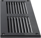 Repa Market 8x4 Inch Air Vent Cover/Black Galvanized Steel Louvered Grill Cover with Mesh Screen/Wall or Ceiling Vent/Durable Flush Mount HVAC Register for Indoor and Outdoor Ventilation