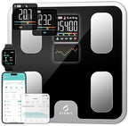 CLORIS Digital Bathroom Scale FSA&HSA Eligible for Body Weight Fat with Accurate BMI Muscle Mass 23 Key Composition Health Analyzer with App Bluetooth