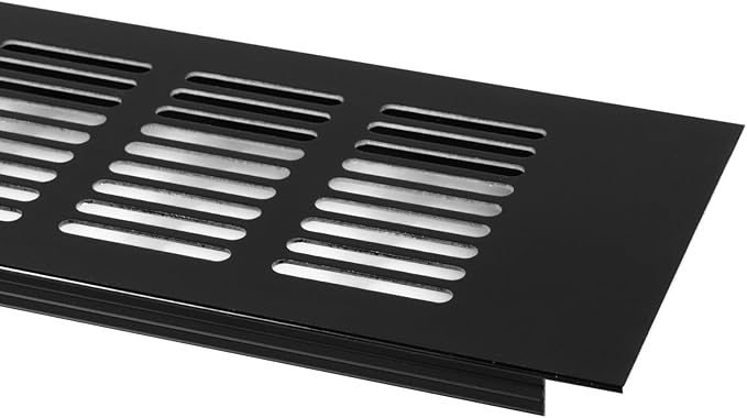 Vent Systems 15.75 x 3.15 Inch (Outer Size) Air Supply Ventilation Grille - Pack of 2 - Brown Aluminum Rectangle Intake/Exhaust Door Vent Deflector - HVAC for Home Improvement Floor, Wall Duct Cover