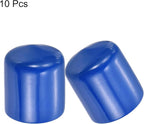 uxcell 10pcs Rubber End Caps 29mm(1 1/8") ID Vinyl Round End Cap Cover Screw Thread Protectors Blue