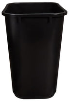 Amazon Basics Trash Can, Rectangular Commercial Office Wastebasket, 7 Gallon (Pack of 2), Black