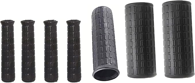 Rubber Wheelbarrow Handle Grips Round Tube Replacement Covers Anti Slip Garden Cart Handles With Ergonomic Design For Hand Truck Dolly Garden Tools Black 2 Pack(122 x 42mm)