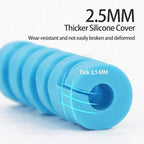30 Pack Charger Cable Saver, Silicone Flexible Cord Protector, Mouse Cable Wire Protector Compatible for iPhone, iPad, iPod, MacBook (Black, Pink, Grey, Yellow, Blue, Green)