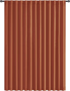Hiasan Patio Sliding Door Room Divider Curtain Privacy Blackout Thermal Insulated Curtains with Back Tab & Rod Pocket for Bedroom Partition, Living Room Shared Office(100 x 96 Inches, Burnt Ochre)