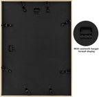 Frametory, 12x16 Metal Picture Frame with Mat for 11x14 Picture & Real Glass, Aluminum Photo Frame Collection (Gold, 1 Pack)